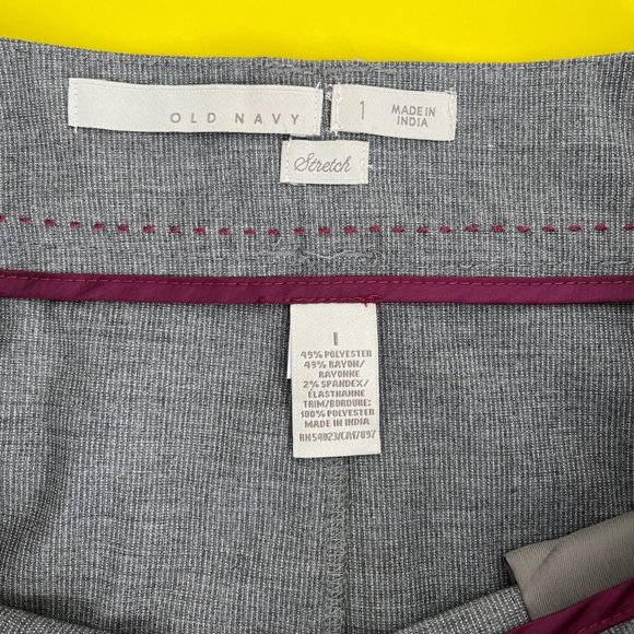 Old Navy Stretch A-Line Pinstripe Gray Skirt, Size 1 - Picture 5 of 8